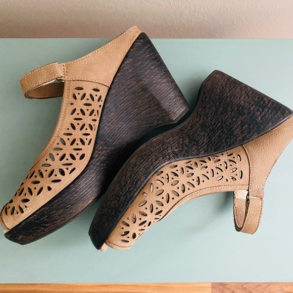 Jambu Leather Platform MaryJane Tan Sandals Women’s Size 9.5 - Picture 9 of 14